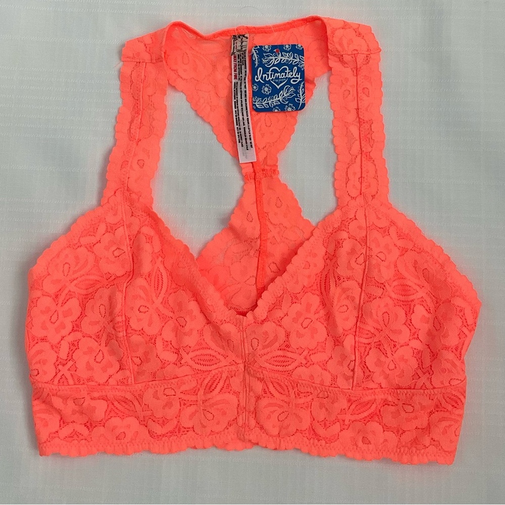 NWT Free People Intimately Orange Lace Bralette